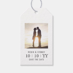 Étiquettes-cadeau Cadre photo   Enregistrer La Date   Balise cadeau 