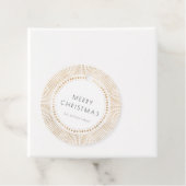 Étiquettes Cadeau Cadre solarium or art déco Joyeux Noël (En situation)