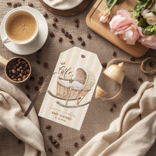 Étiquettes-cadeau Cafe Bebe Élégant Marron Sans Distinction de Sexe
