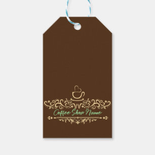 Étiquettes-cadeau Café moderne Boulangerie accueil personnalisé Nom 