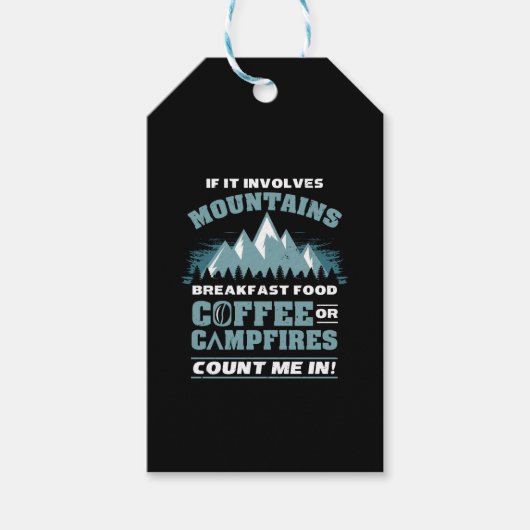 Étiquettes-cadeau Café randonnée Camping (Devant)