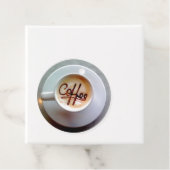 Étiquettes Cadeau Café tasse et soucoupe café latte mignon (En situation)