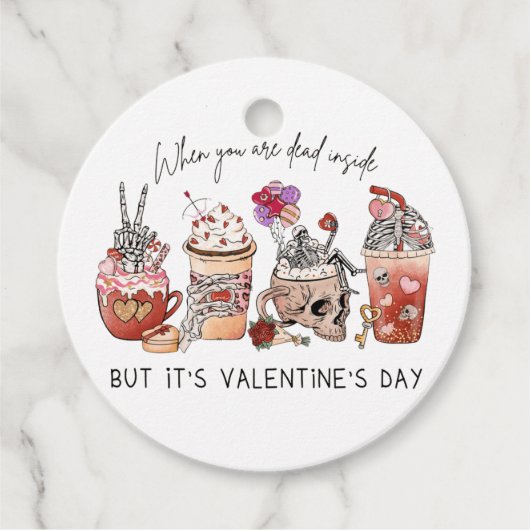 Étiquettes Cadeau Café Valentines | Saint Valentin (Devant)