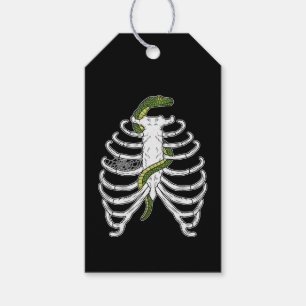 Étiquettes-cadeau Cage De Thorax Os De Squelette Avec Serpent Vert H
