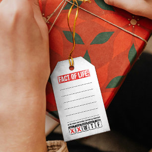 Étiquettes-cadeau Calendrier Fact of Life dit WTF Humour