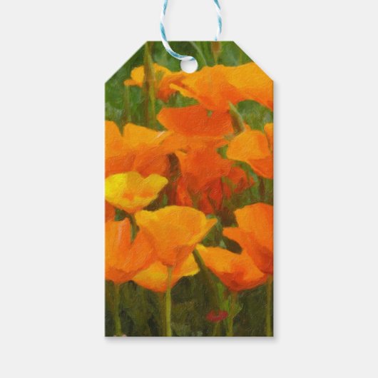 Étiquettes-cadeau California poppy impastèque (Devant)