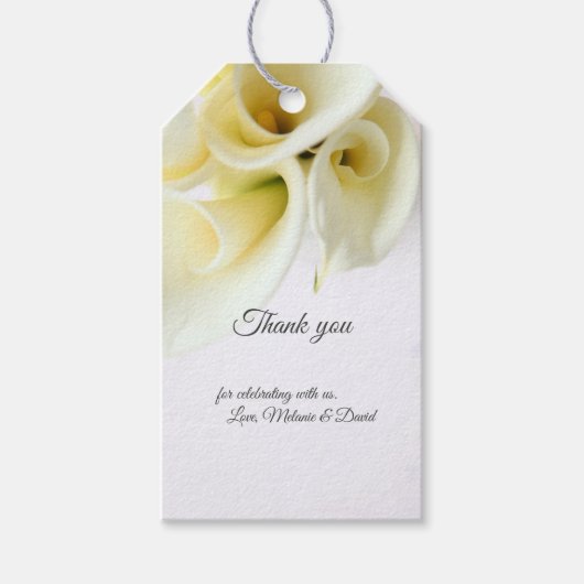 Étiquettes-cadeau Calla lis avec espace texte (Devant)
