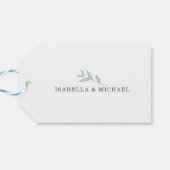 Étiquettes-cadeau Calligraphie Botanique Mariage Merci (Dos Horizontal)