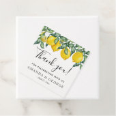 Étiquettes Cadeau Calligraphie des citrons (En situation)