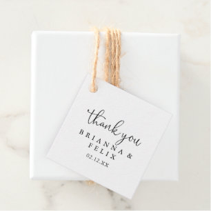 Étiquettes Cadeau Calligraphie Élégant Mariage de script fantaisie