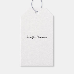 Étiquettes-cadeau Calligraphie Élégant Simple Nom Plain