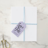 Étiquettes-cadeau Calligraphie en gras | Black Lilac ENREGISTRER LA  (Avec de laficelle)