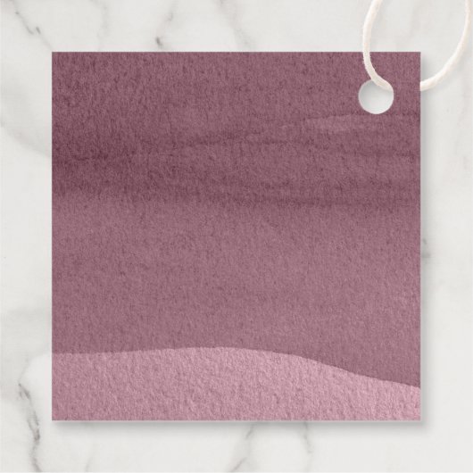 Étiquettes Cadeau Calligraphie Floral Mariage Mauve ID771 (Dos)