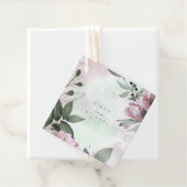 Étiquettes Cadeau Calligraphie Floral Mariage Mauve ID771 (En situation)