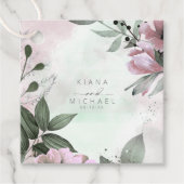 Étiquettes Cadeau Calligraphie Floral Mariage Mauve ID771 (Devant)