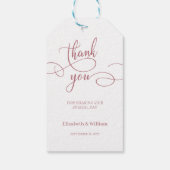 Étiquettes-cadeau Calligraphie minimale Mariage Favoriser Merci (Dos)