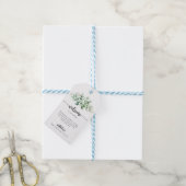 Étiquettes-cadeau Calligraphie minimaliste Accueil Mariage Eucalyptu (Avec de laficelle)