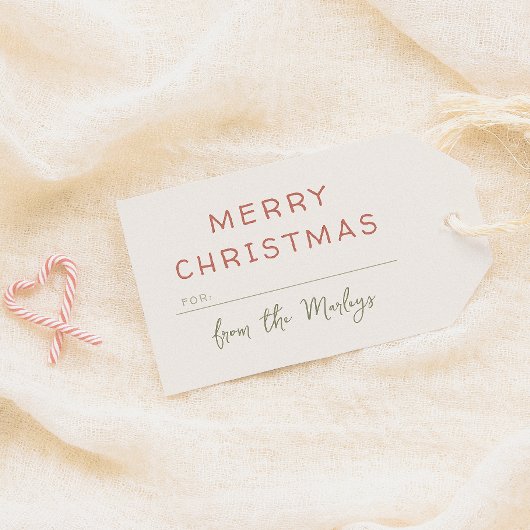 Étiquettes-cadeau Calligraphie minimaliste Joli Noël