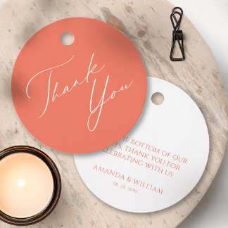 Étiquettes Cadeau Calligraphie minimaliste Mariage Faveur Tags