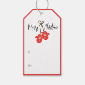 Étiquettes-cadeau Calligraphie moderne Red Mittens À et de (Devant)