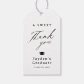 Étiquettes-cadeau Calligraphie moderne Un Merci doux Graduation (Devant)