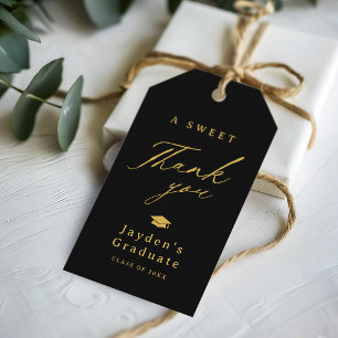Étiquettes-cadeau Calligraphie Moderne Un Merci Doux Remise des Dipl