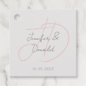 Étiquettes Cadeau Calligraphie monogramme de script classique tendan (Devant)