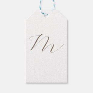 Étiquettes-cadeau Calligraphie Monogramme Unique Moderne Simple