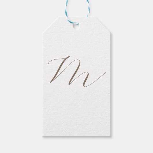 Étiquettes-cadeau Calligraphie Monogramme Unique Moderne Simple (Devant)