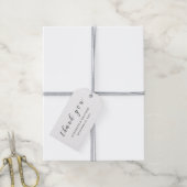 Étiquettes-cadeau Calligraphie noir et blanc. Mariage de script simp (Avec de la ficelle)