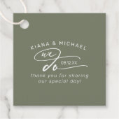 Étiquettes Cadeau Calligraphie Nous faisons Merci ID886 (Devant)