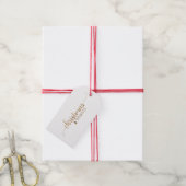 Étiquettes-cadeau Calligraphie or simple Nom de Noël (With Twine)