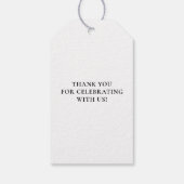 Étiquettes-cadeau Calligraphie Sip Sip Hooray Mariage noir blanc (Dos)