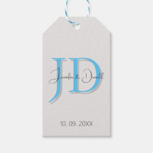 Étiquettes-cadeau Calligraphie tendance monogramme de script classiq
