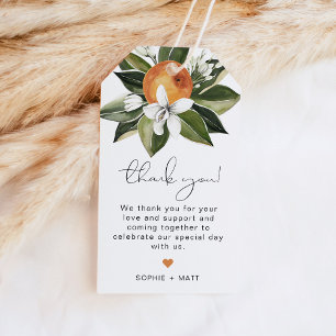 Étiquettes-cadeau CALLIOPE Aquarelle Orange Blossoms Cadeaux