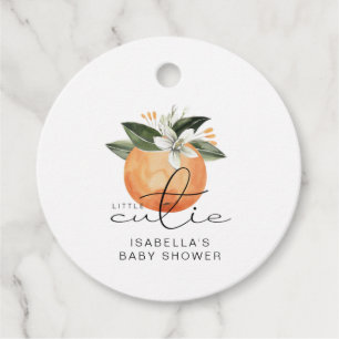 Étiquettes Cadeau CALLIOPE Little Cutie Clementine Baby shower