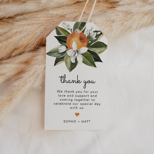 Étiquettes-cadeau Calliope - Watercolor Orange Blossoms