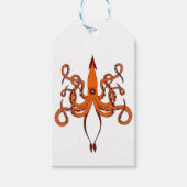 Étiquettes-cadeau calmar géant (Devant)