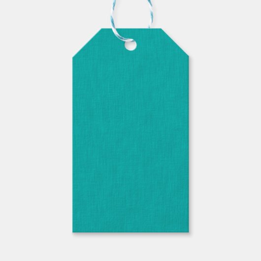 Étiquettes-cadeau Calme & simple Fond texturé turquoise (Devant)