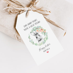 Étiquettes-cadeau Camarade Lapin Fête de Pâques en classe pour enfan