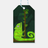 Étiquettes-cadeau Caméléon vert mignon (Dos)