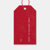 Étiquettes-cadeau Camion Buffalo Plaid (Dos)