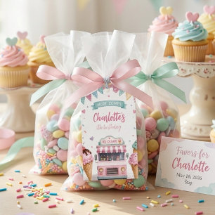 Étiquettes-cadeau Camion de glace pastel Anniversaire