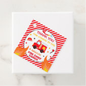 Étiquettes Cadeau Camion d'incendie Fête d'anniversaire Décorations  (En situation)