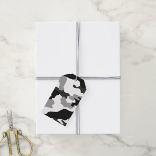 Étiquettes-cadeau Camouflage gris urbain no 15 imprimé