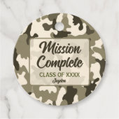 Étiquettes Cadeau Camouflage Rustique Teintes Terreuses de Brun et d (Devant)