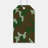 Étiquettes-cadeau Camouflage vert et Brown foncé (Dos)