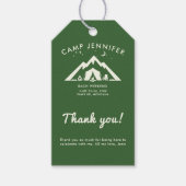 Étiquettes-cadeau Camp Bachelorette Fête Forêt Vert Camping Chic (Devant)
