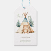 Étiquettes-cadeau Camping Baby shower Merci (Devant)