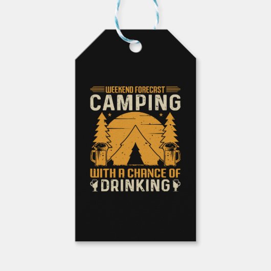 Étiquettes-cadeau Camping et boisson (Devant)
